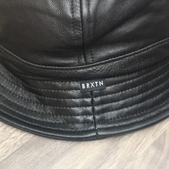 New Brixton Unisex Vegan Leather Bucket Hat - Picture 3 of 6